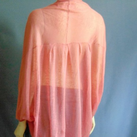 🧶Anthropologie Sheer Linen Wrap, XS - Picture 3 of 8